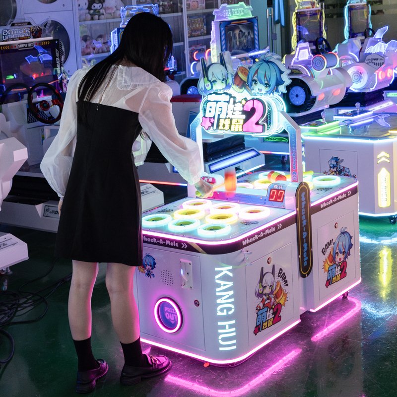 Children's Whack-A-Mole Game Console in action