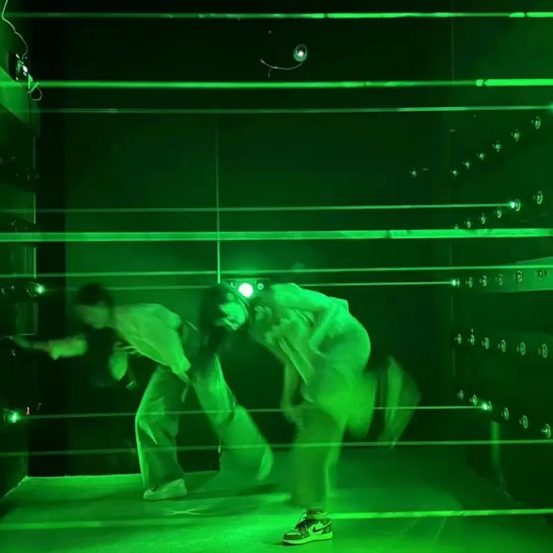 Activate Laser interactive gaming attraction with laser maze challenges