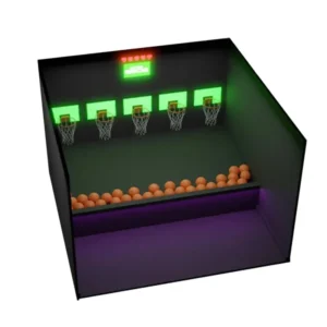 Active Basketball Interactive Game 3D Rendering for Active Gaming Zone
