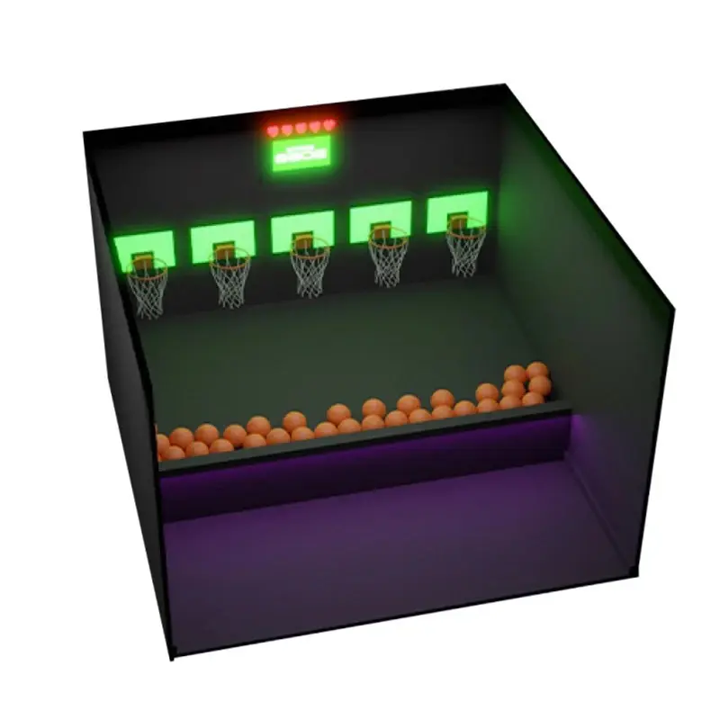Active Basketball Interactive Game 3D Rendering for Active Gaming Zone