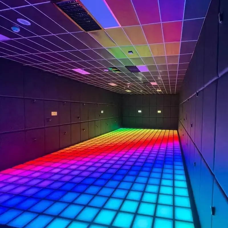 FEC interactive LED floor gaming system installation by AMA Game