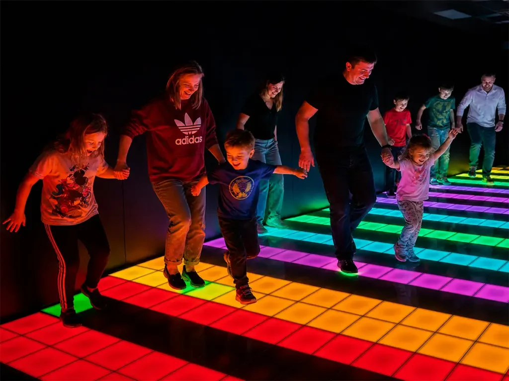 FEC visitors playing interactive games
