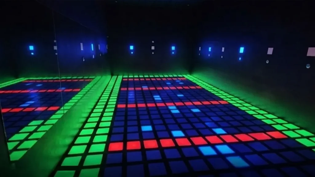 Interactive LED floor game in USA mall