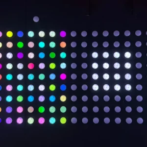 Interactive Push Button Wall Game Installation for FEC