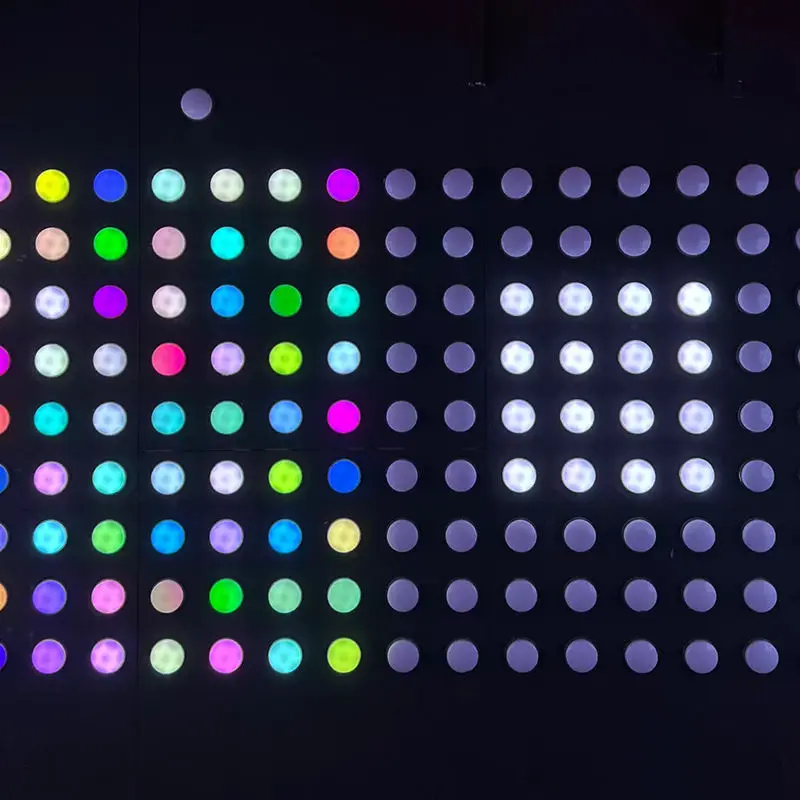 Interactive Push Button Wall Game Installation for FEC