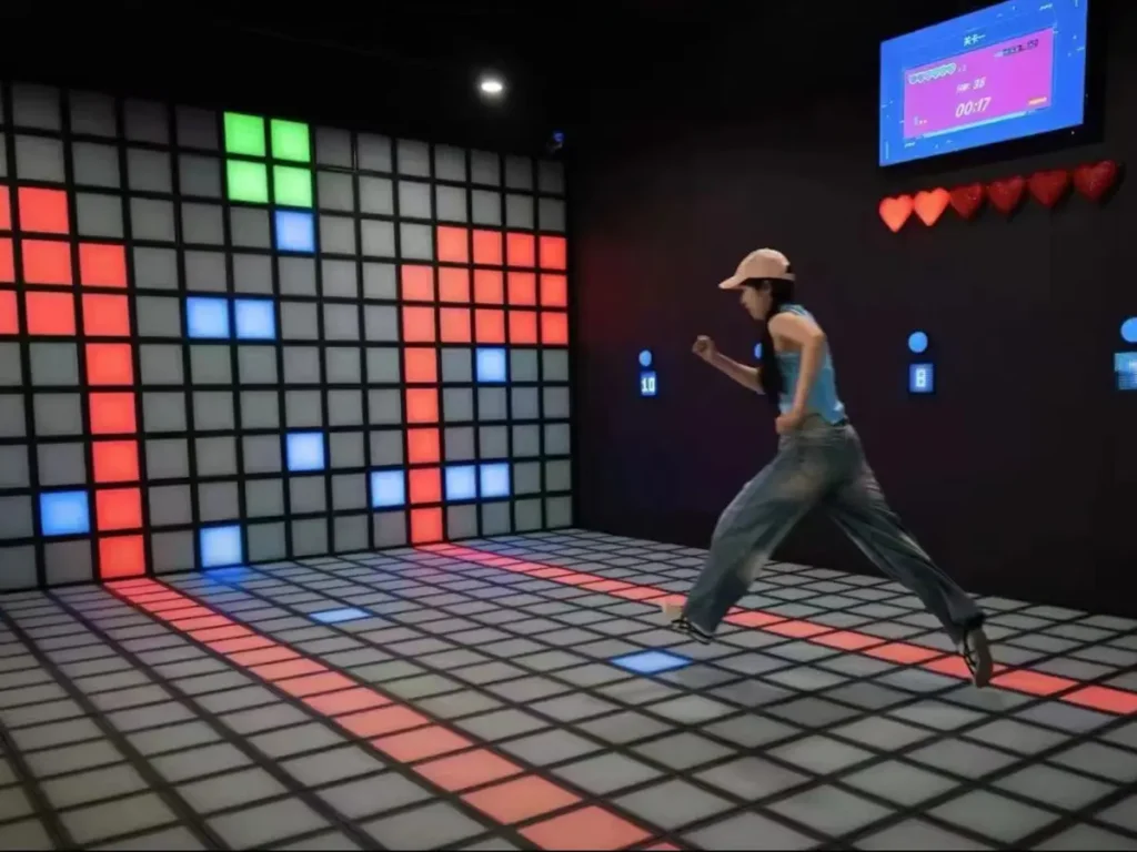 Interactive floor game installation project in a shopping mall