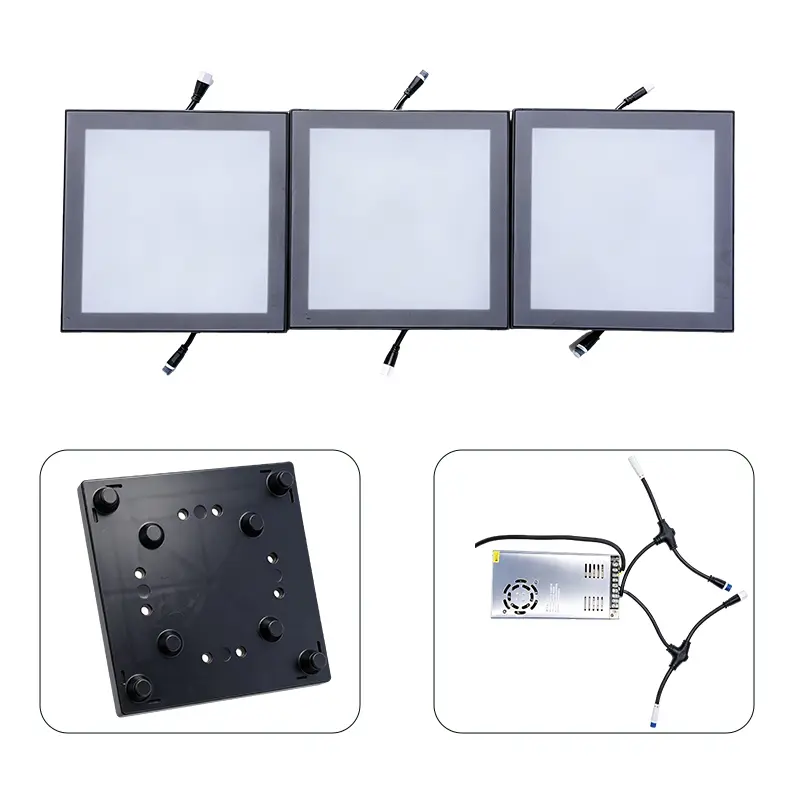 Interactive floor games system LED floor tile structure detail