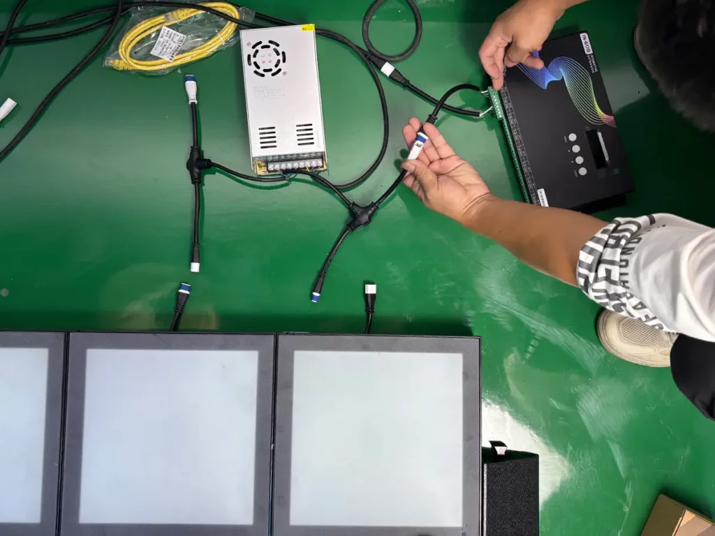 Modular LED floor tiles for interactive floor game systems