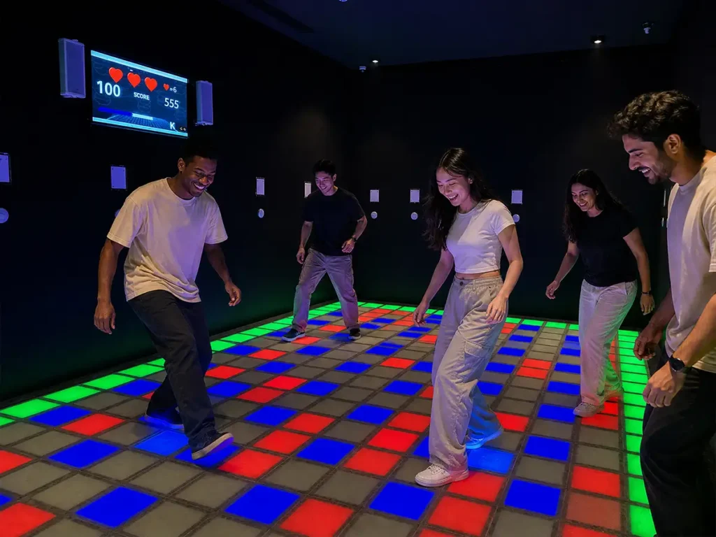 Multiplayer interactive floor games FEC