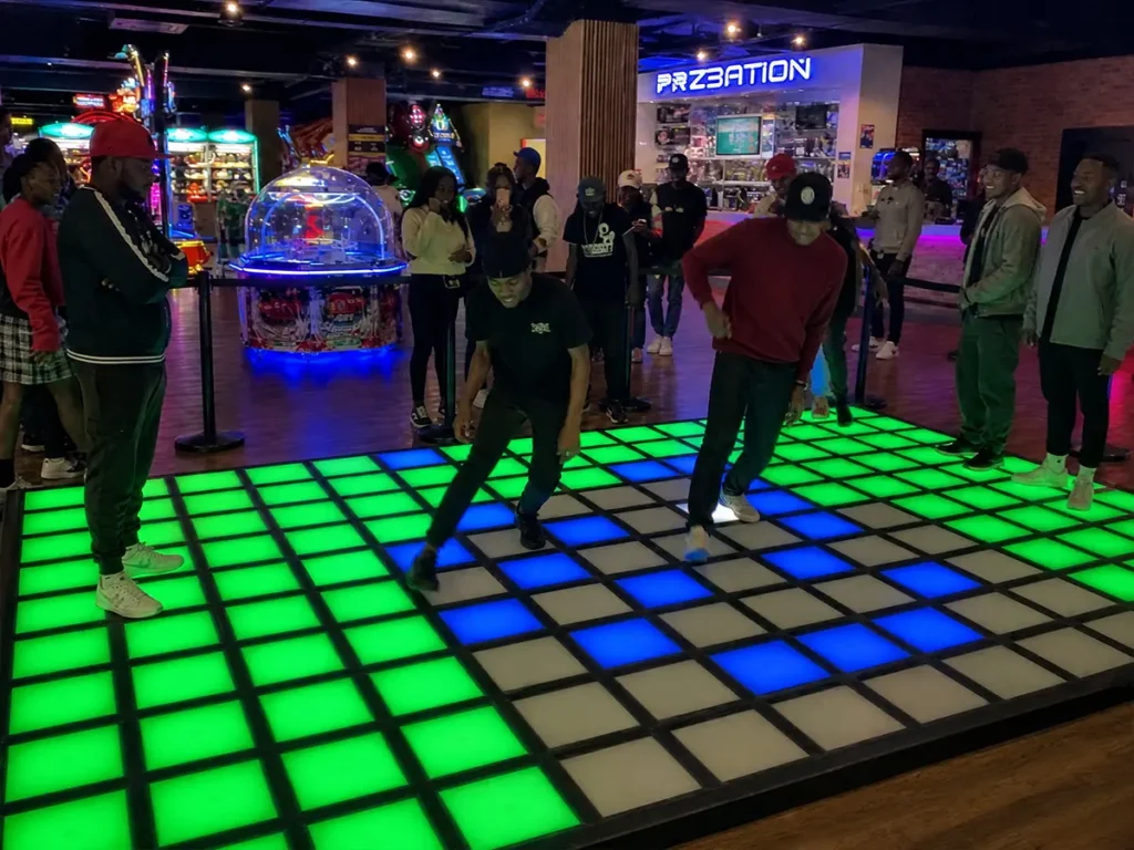 Multiplayer interactive floor led games