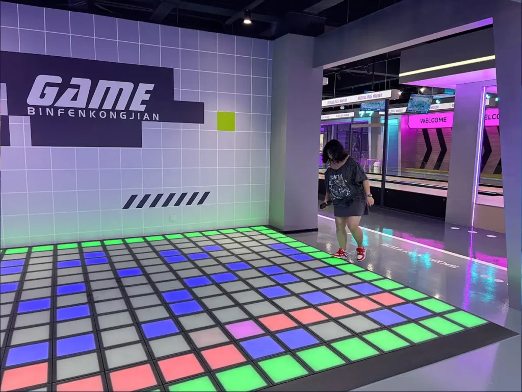 Players enjoying interactive floor games