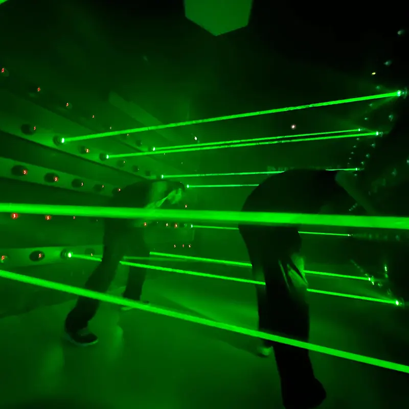 Players experiencing Activate Laser active gaming challenge