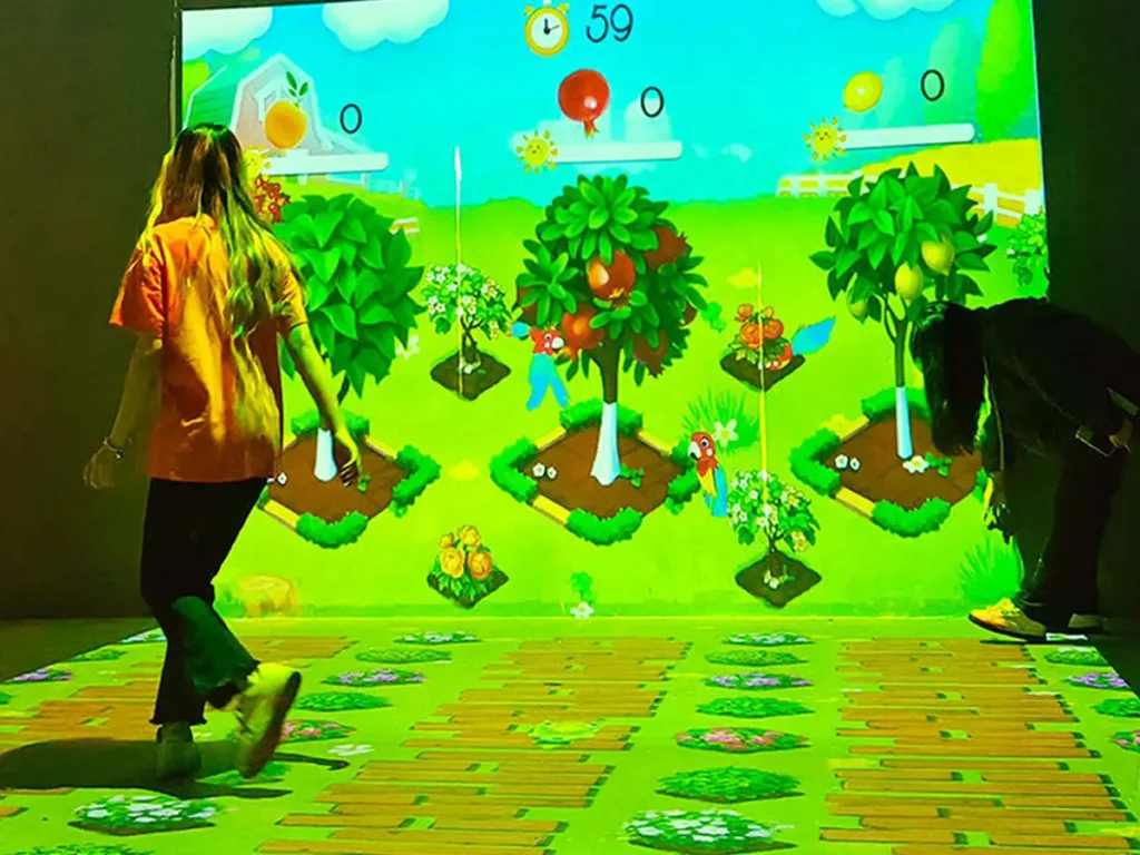 Projection interactive floors