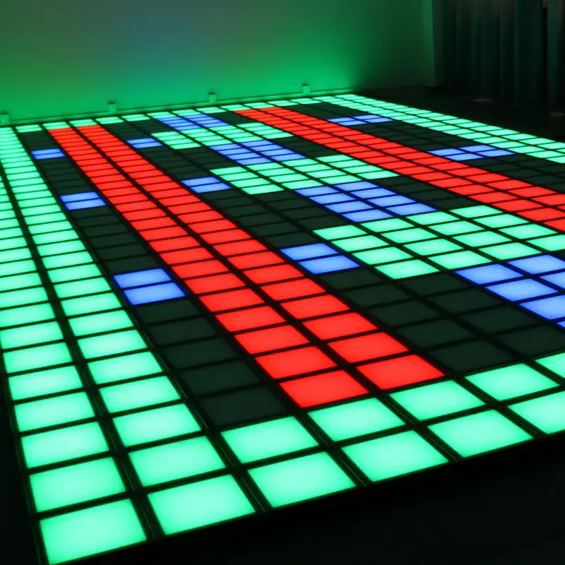 Real-time LED lighting effect of interactive floor games system