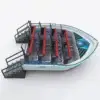 Bermuda Adventure Cinema – Commercial 5D Theater Solution 3 6 DOF electric boat motion platform for 5D movie theater