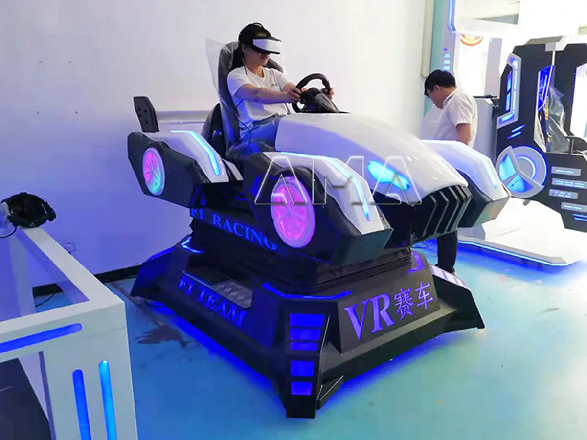 Virtual Reality Game 15 VR simulator production line at AMA Amusement factory Guangzhou