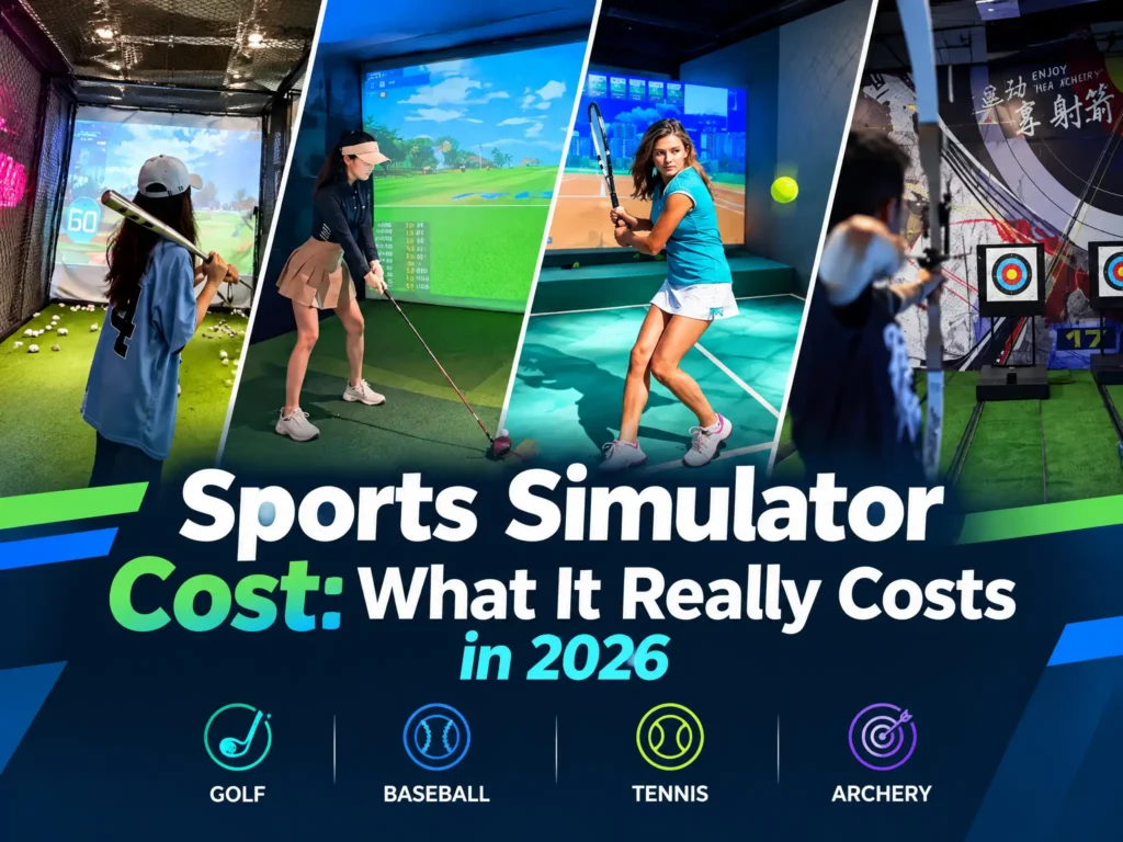 commercial sports simulator bay cost