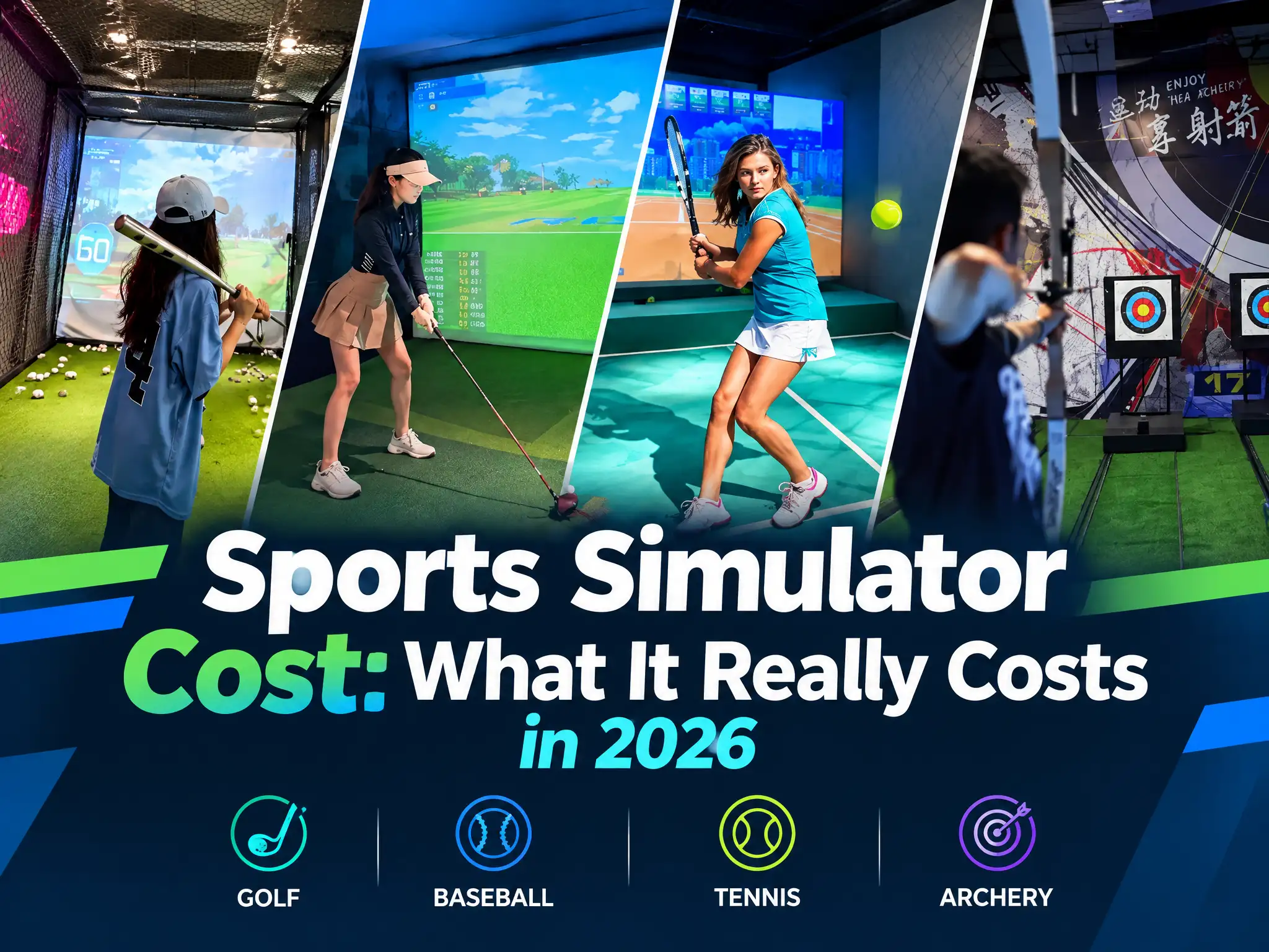 commercial sports simulator bay cost
